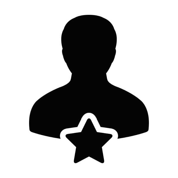 quality icon vector with star male
