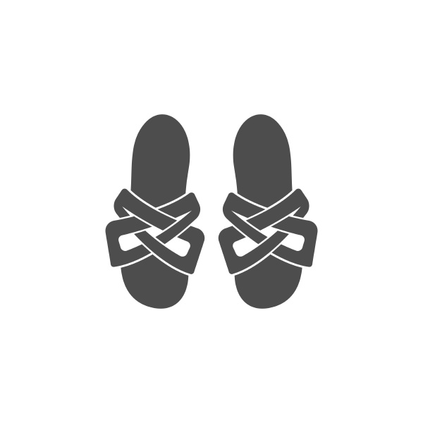 slippers icon logo design illustration template