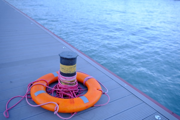lifebuoy ring on berth near the