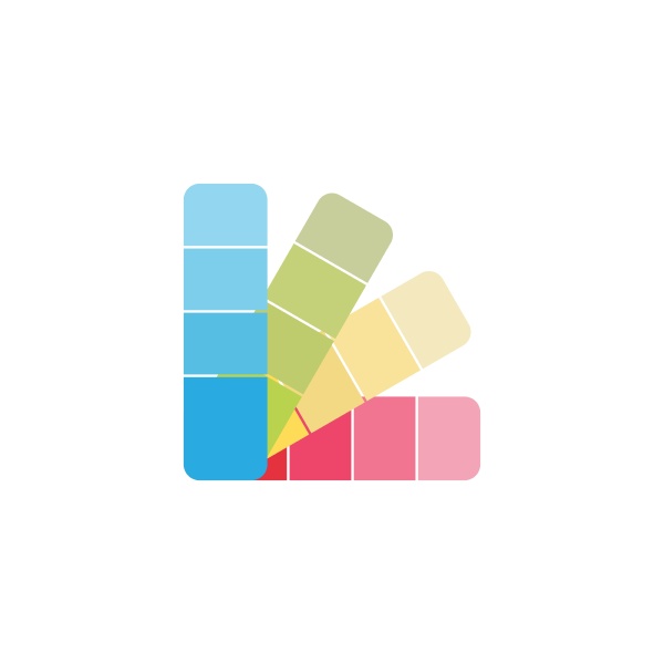 painting palette icon logo design illustration