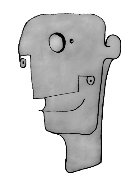 funny monster head portrait