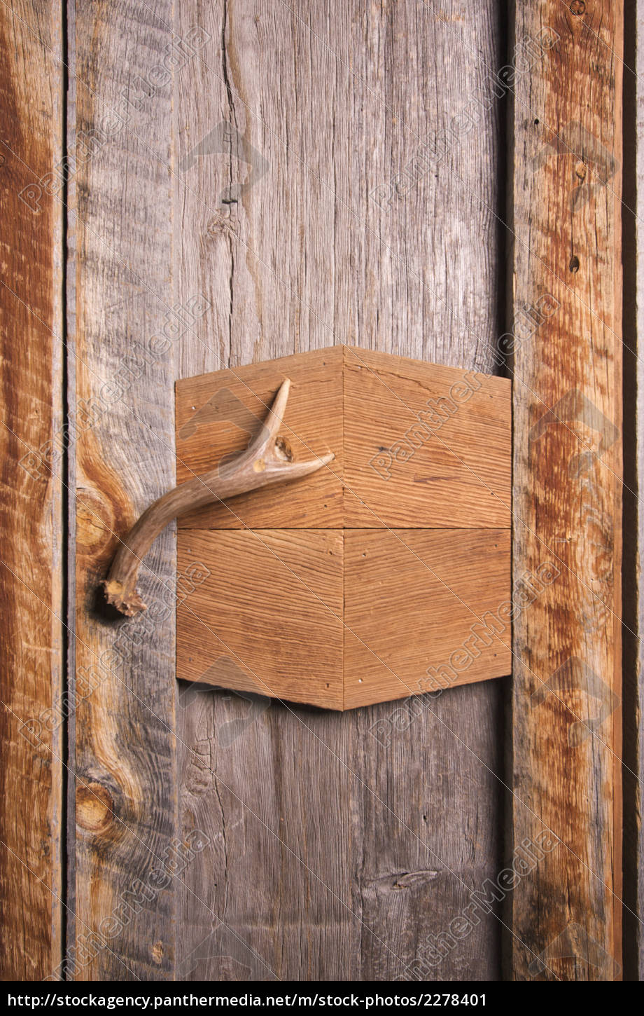 Rustic Cabinet With Antler Handle Royalty Free Image 2278401