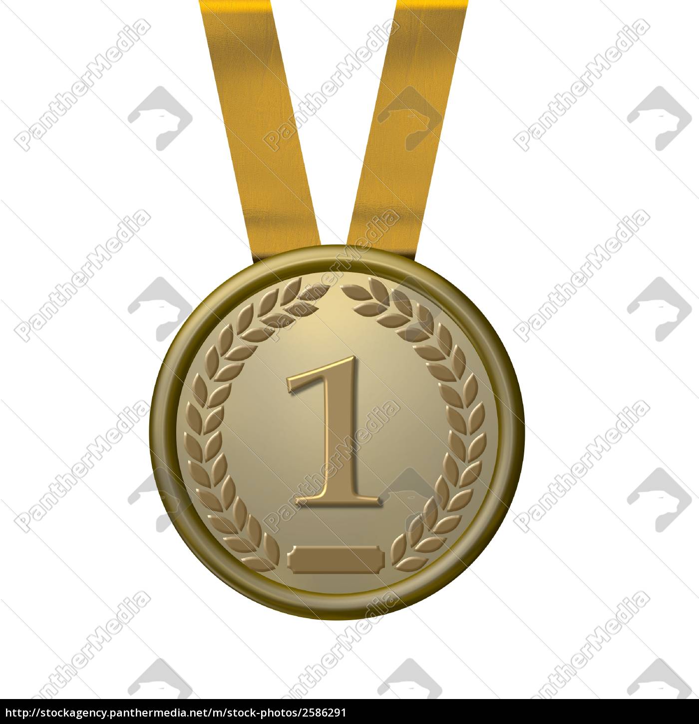 Illustration Of A Gold Medal Royalty Free Image Panthermedia Stock Agency