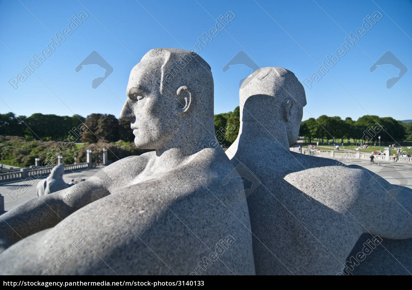 Statue in a Park of Oslo Norway May 2009 - Royalty free image