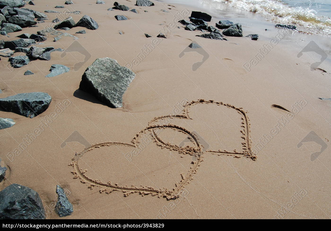 Two Hearts In The Sand Stock Photo 3943829 Panthermedia Stock Agency