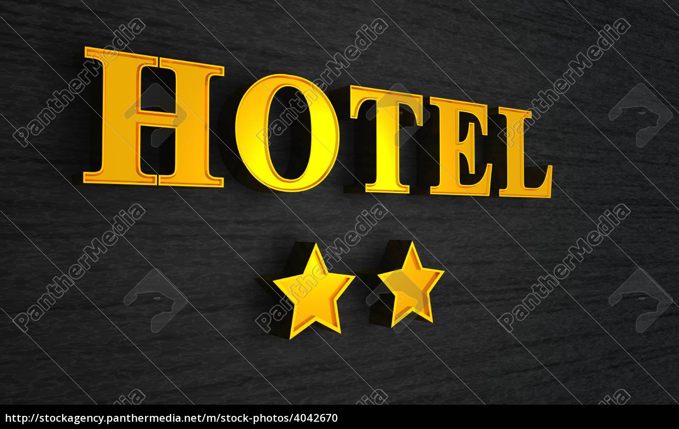 2 Star Hotel Sign Gold On Black Stock Image 4042670 Panthermedia Stock Agency