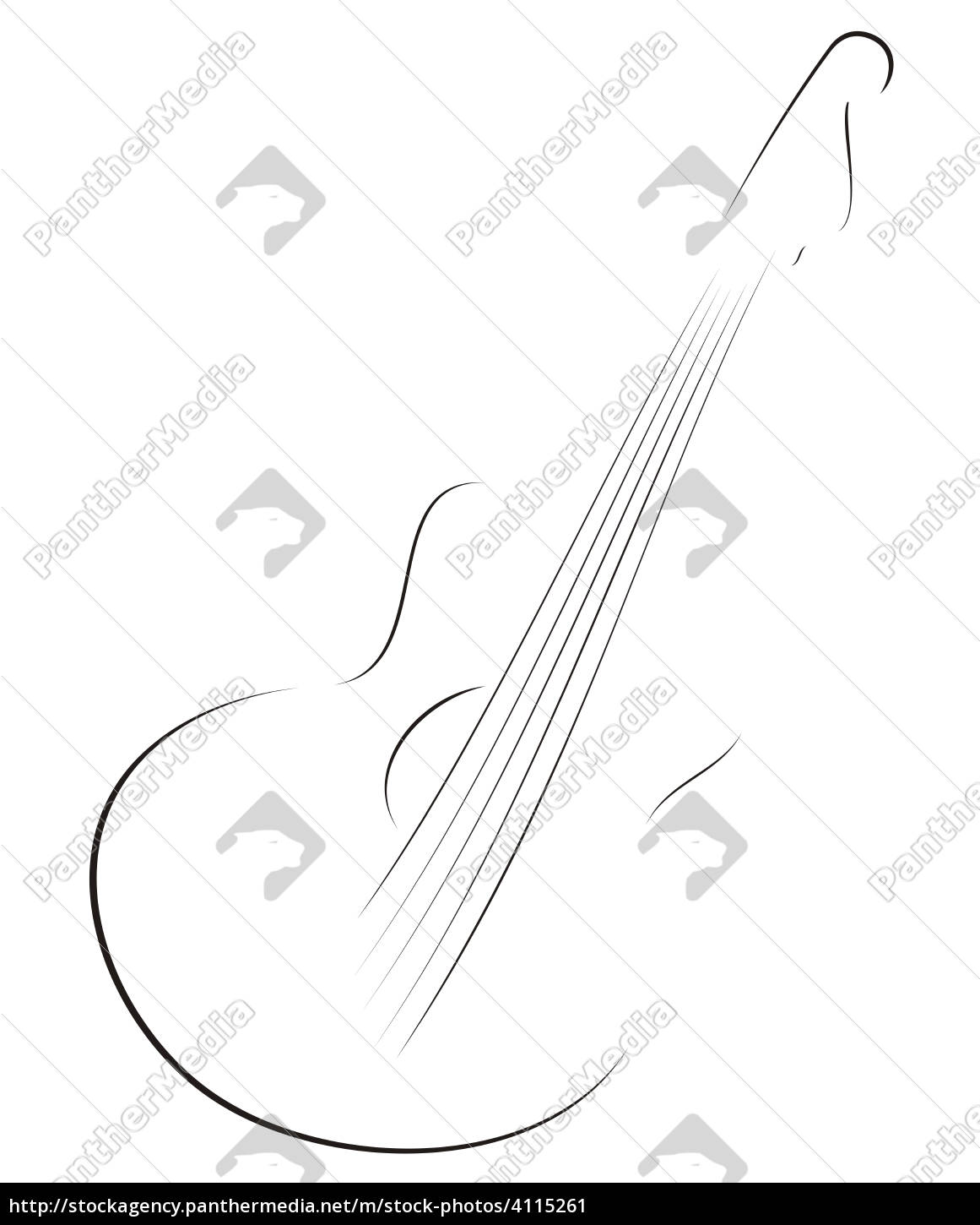 Guitar Sketch Stock Photo Panthermedia Stock Agency