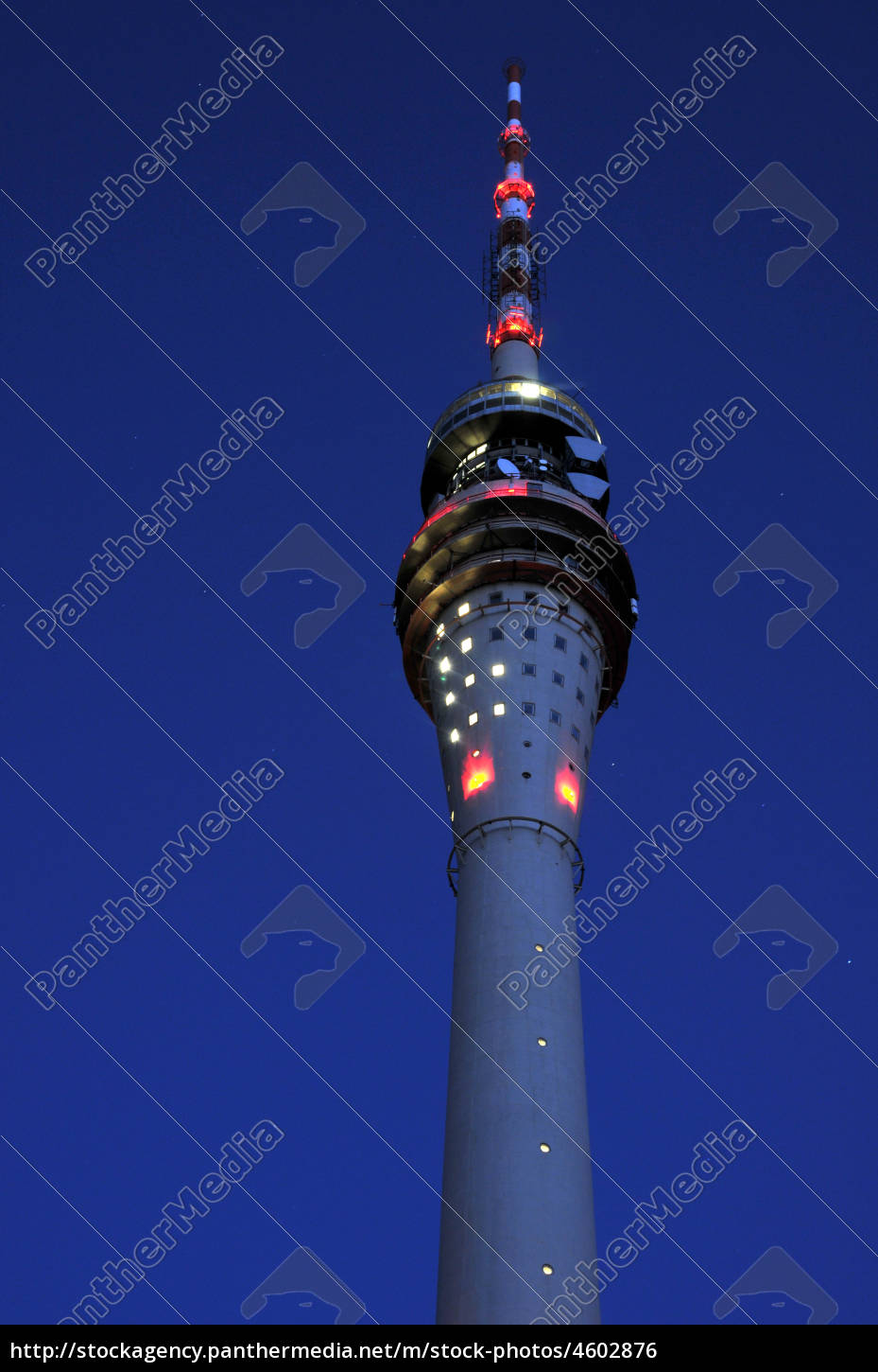 Dresden Tv Tower In The Evening Royalty Free Photo 4602876 Panthermedia Stock Agency