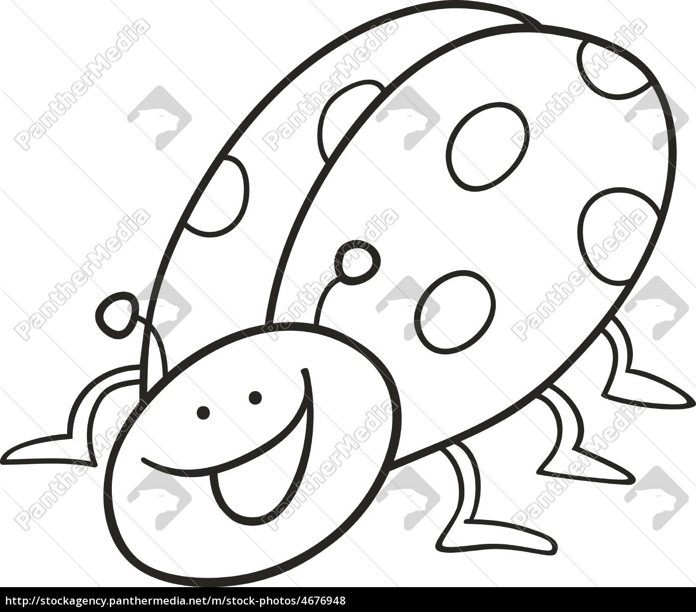 Funny Ladybug For Coloring Book Royalty Free Photo 4676948 Panthermedia Stock Agency