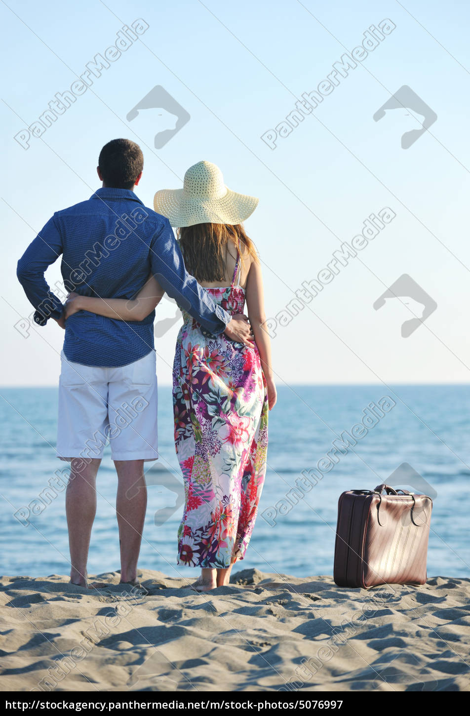Amateur couple on a beach