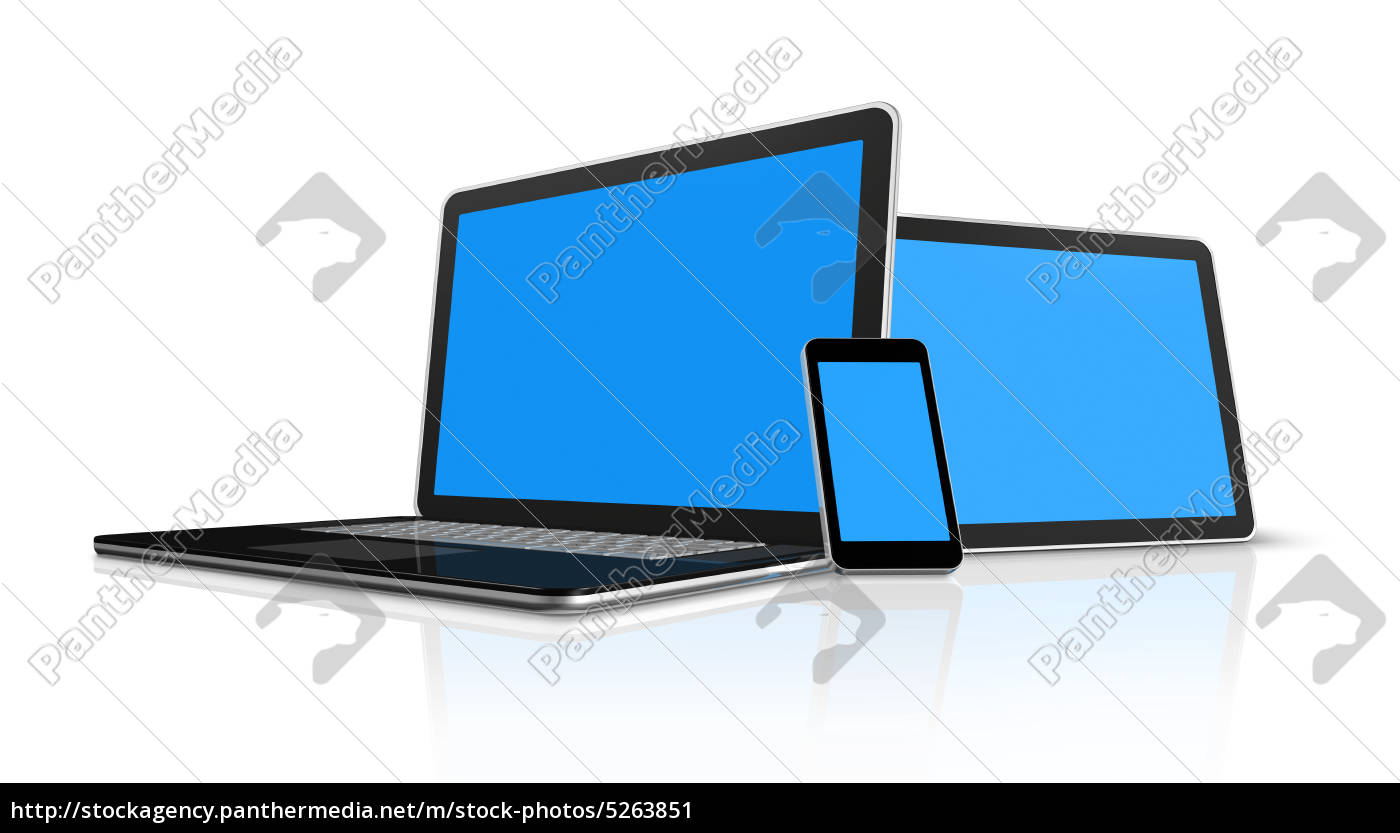 Laptop Mobile Phone And Digital Tablet Pc Computer Royalty Free Image Panthermedia Stock Agency