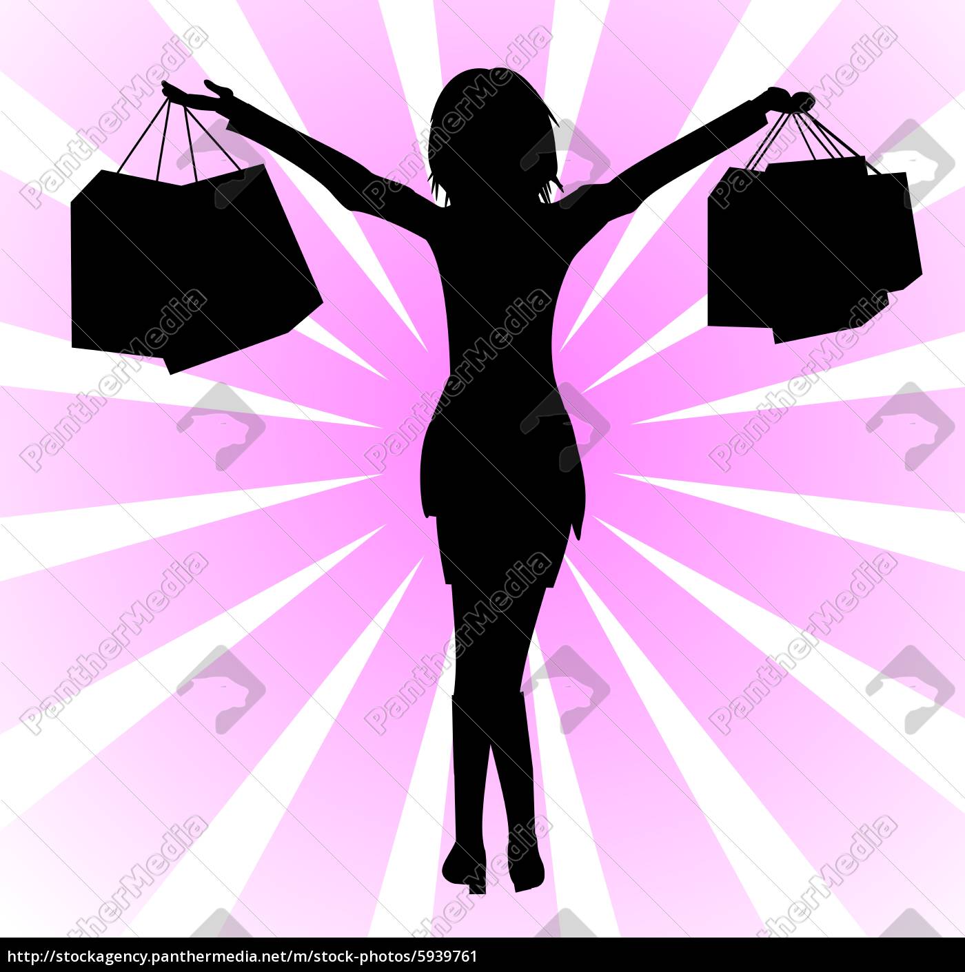 Happy Woman With Bags Shopping Stock Photo Panthermedia Stock Agency