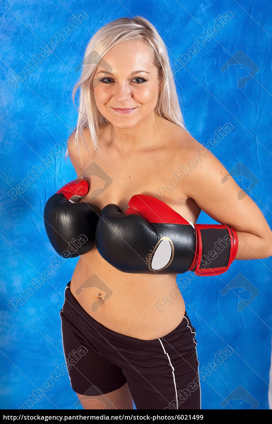 young sexy girls in boxing gloves - Stock Photo #6021499
