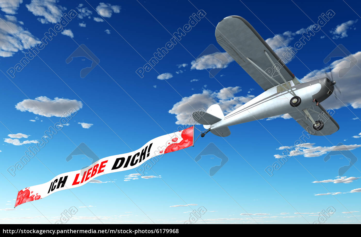 Airplane Banner I Love You Royalty Free Photo Panthermedia Stock Agency