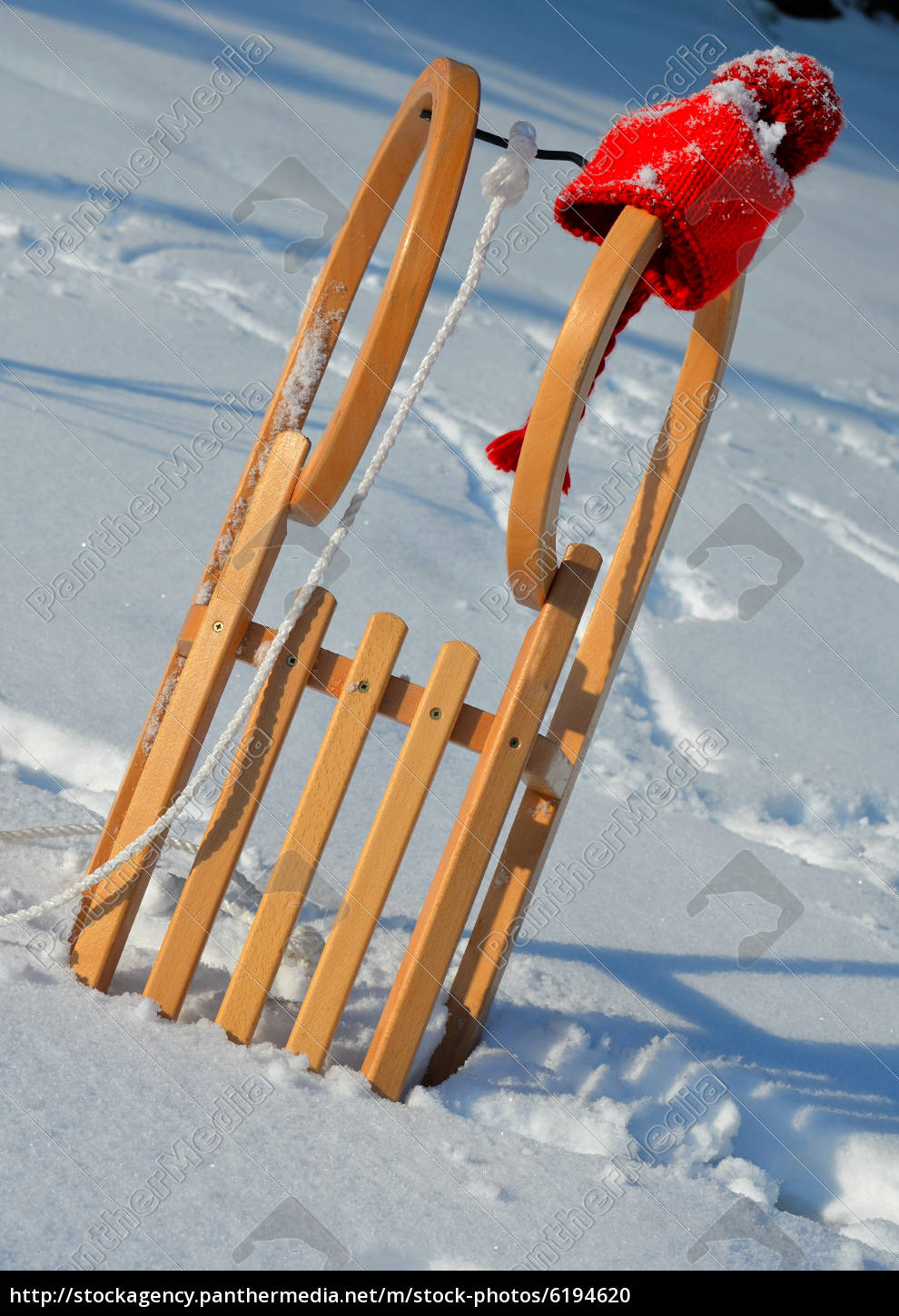 sled in the snow in winter - Royalty free photo #6194620