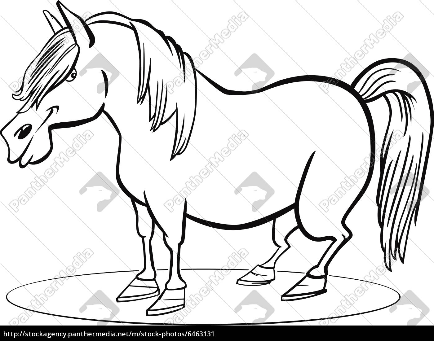 Cartoon Pony Horse Coloring Page Royalty Free Image 6463131 Panthermedia Stock Agency