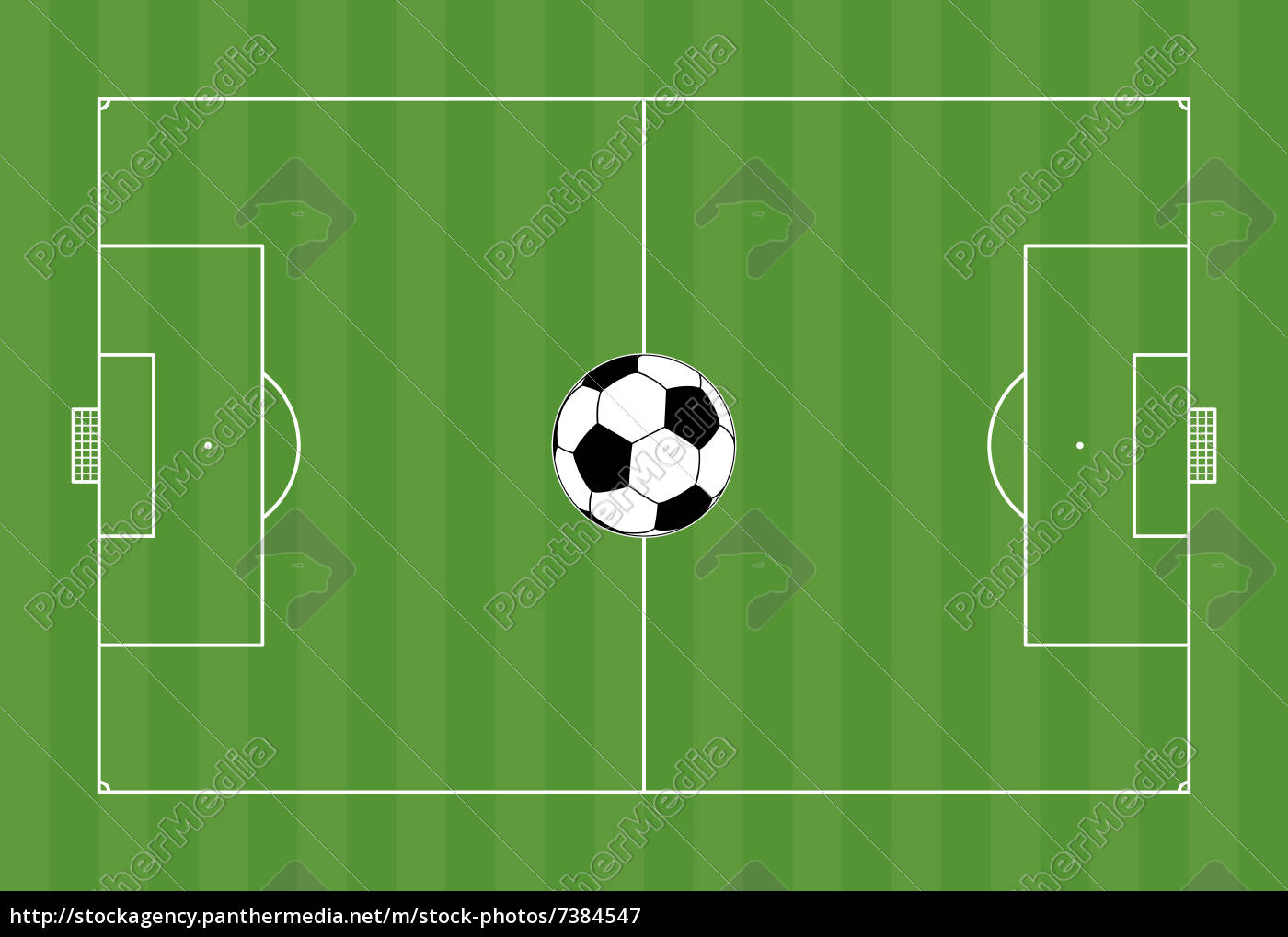 Football Field With Soccer Stock Photo Panthermedia Stock Agency