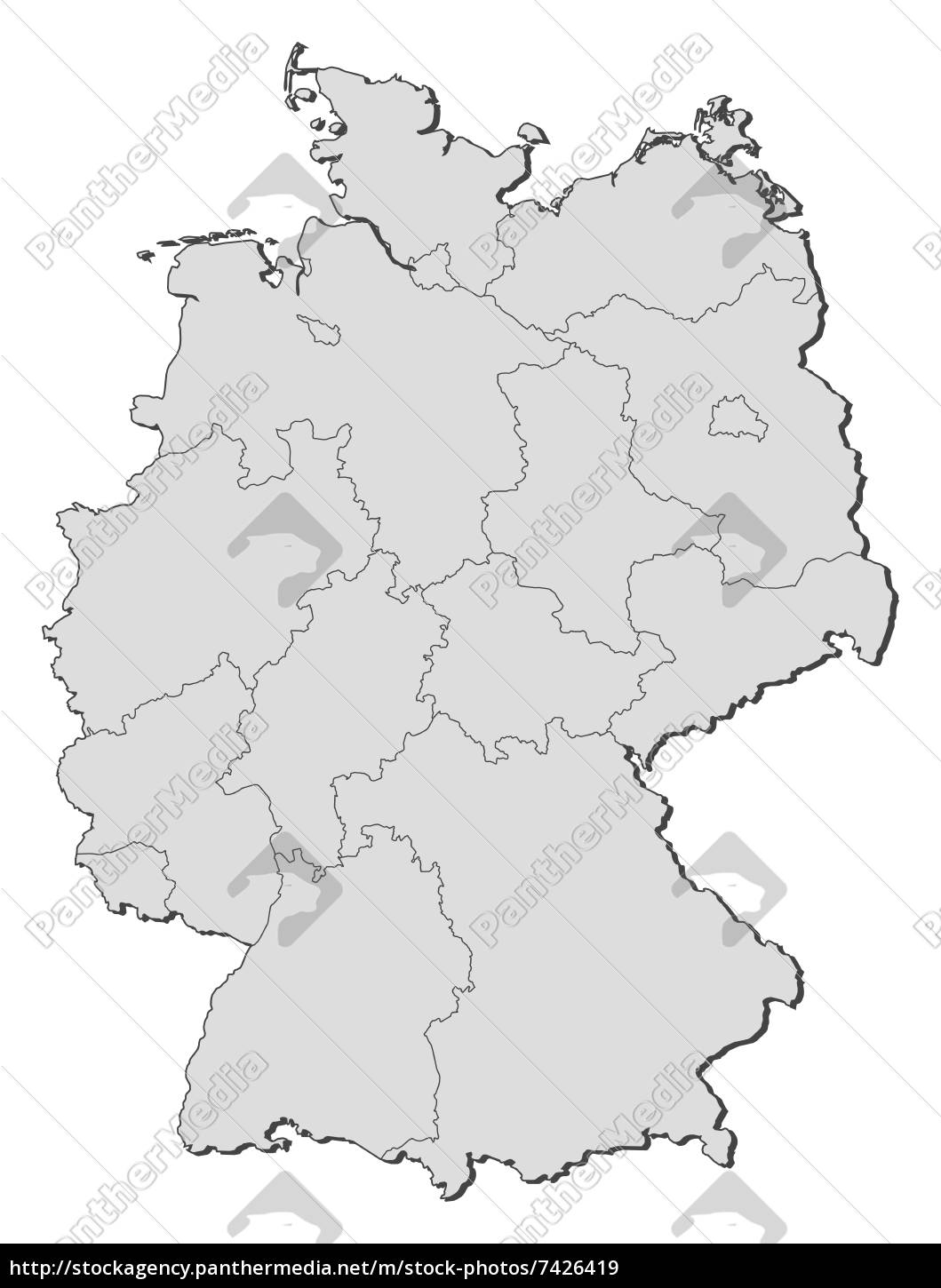 Map Of Germany Royalty Free Image Panthermedia Stock Agency