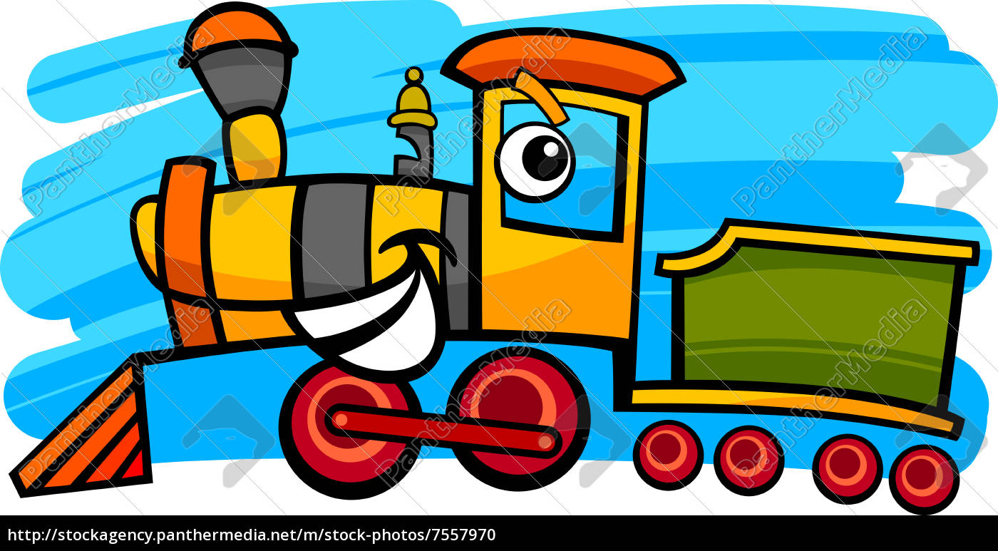 Cartoon Locomotive Or Train Character Stock Image Panthermedia Stock Agency