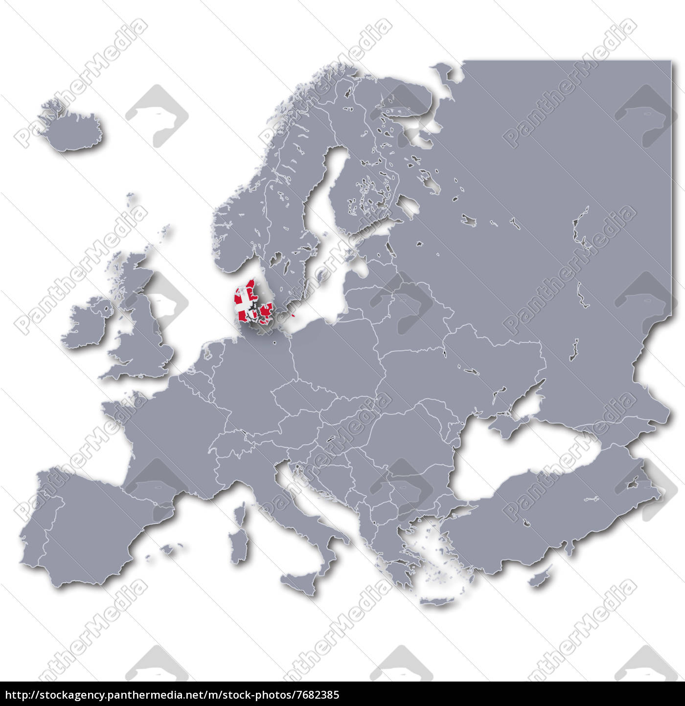 dänemark europakarte europe map denmark   Royalty free image   #7682385   PantherMedia 