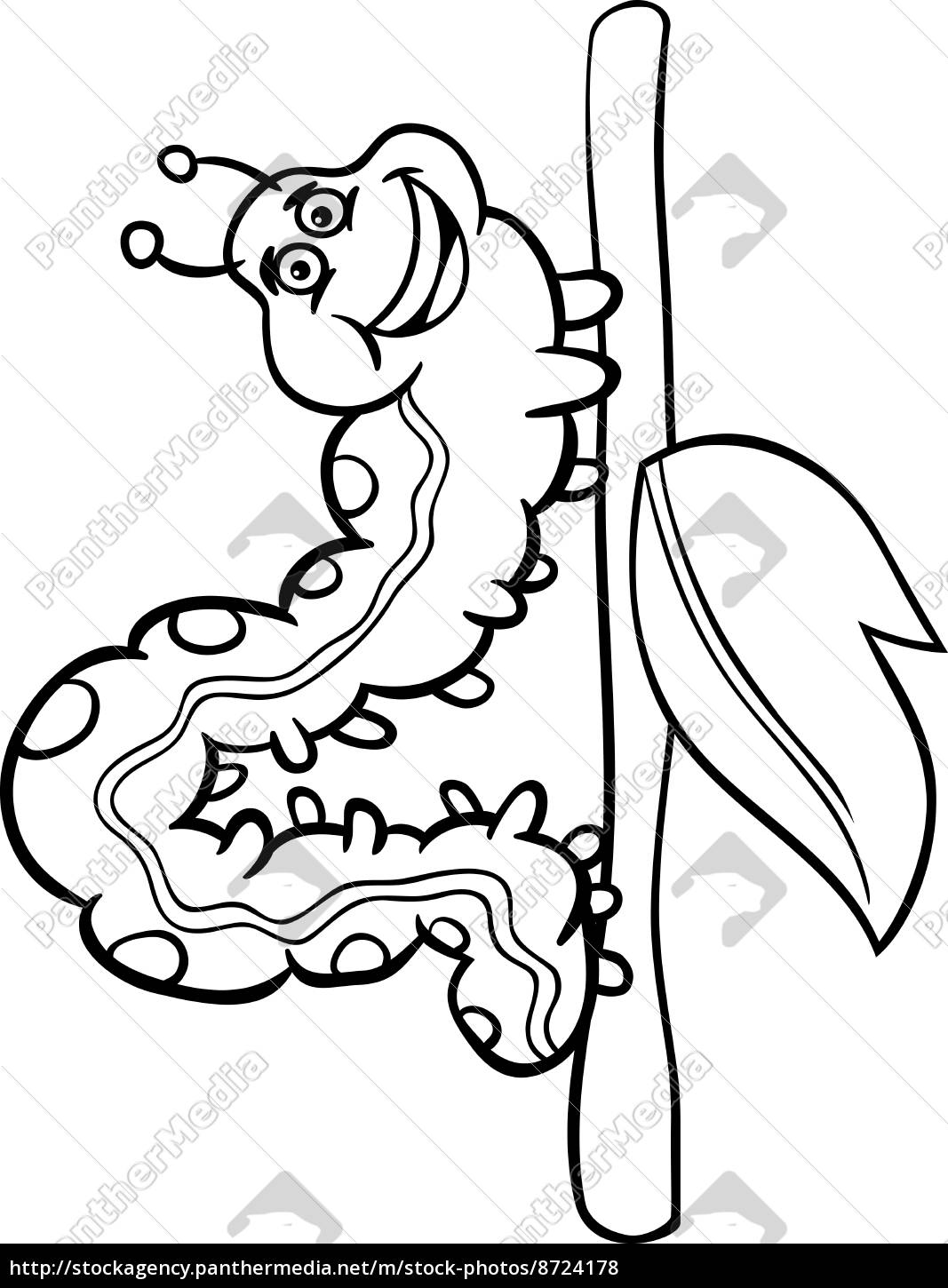 Stock　for　cartoon　PantherMedia　#8724178　Stock　image　coloring　book　insect　caterpillar　Agency