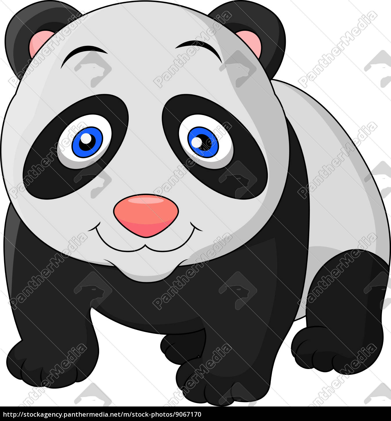 Cute Baby Panda Cartoon Royalty Free Image Panthermedia Stock Agency