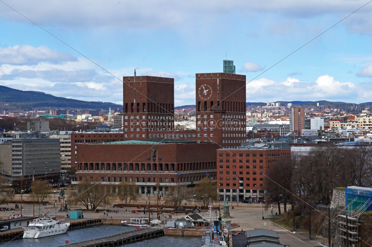 Rathaus Oslo Norwegen City Hall Oslo Norway Stock Image 9518902 Panthermedia Stock Agency