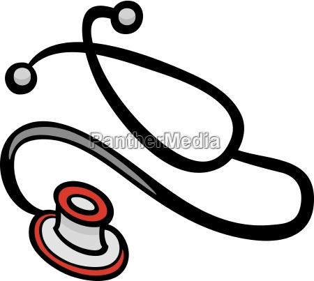 stethoscope clip art cartoon illustration - Royalty free photo #9755900 |  PantherMedia Stock Agency