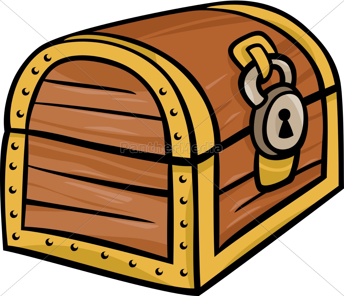 Free Vector  Sticker template with closed treasure chest isolated