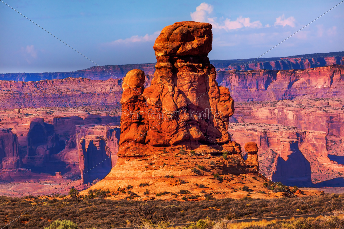 Sandstone Rock Formation Moab Fault Arches National - Stock image ...