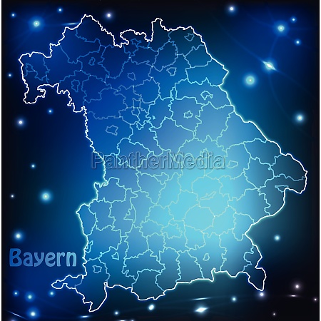 Map of Bavaria with borders in bright colors - Stock Photo #10625573 ...