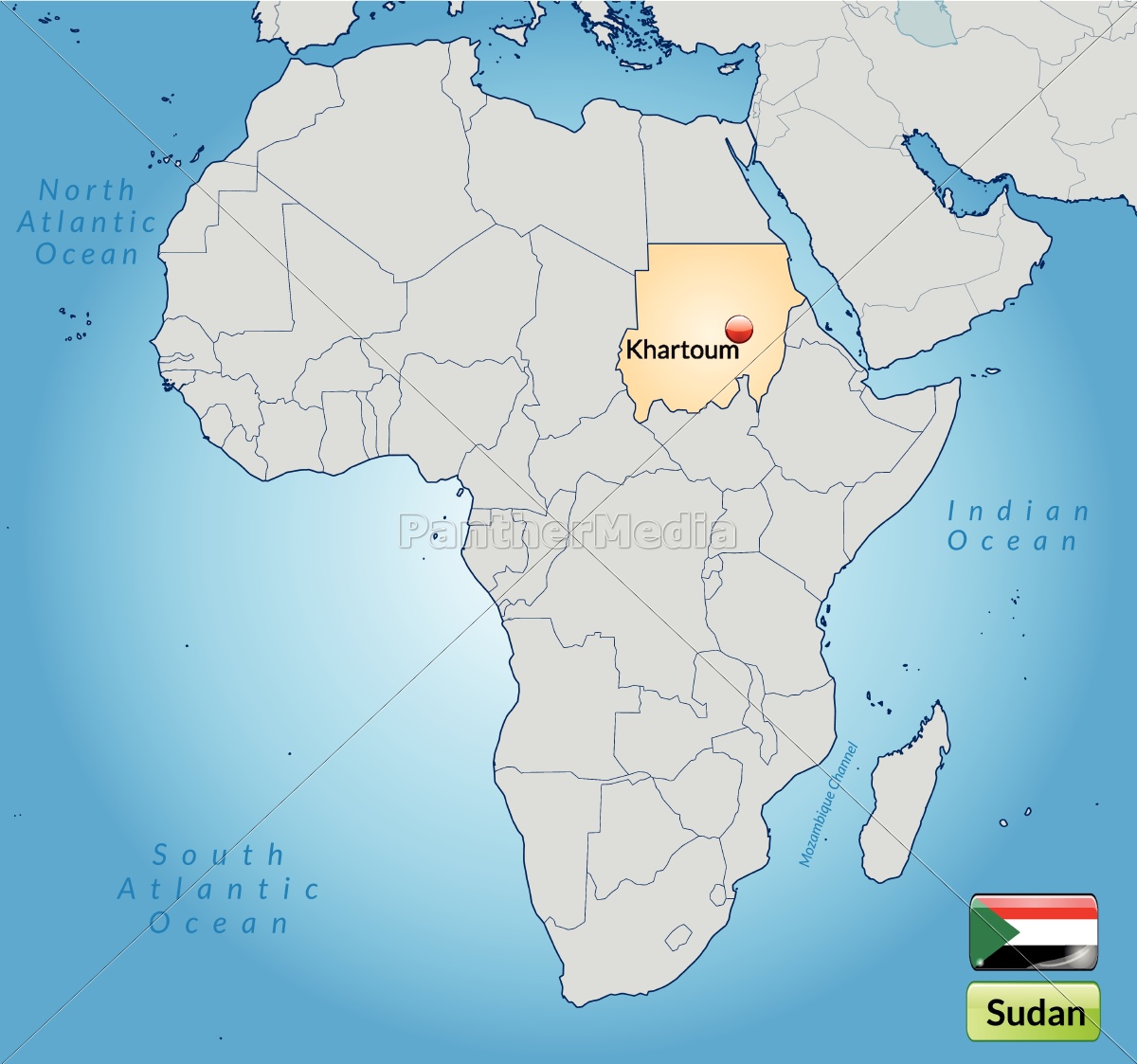 map of sudan with capitals in pastelorange - Royalty free image ...