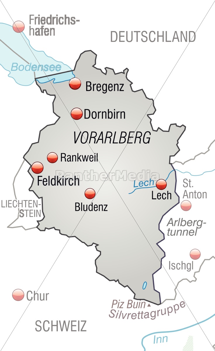 Map Of Vorarlberg As Overview Map In Grey - Royalty Free Image ...