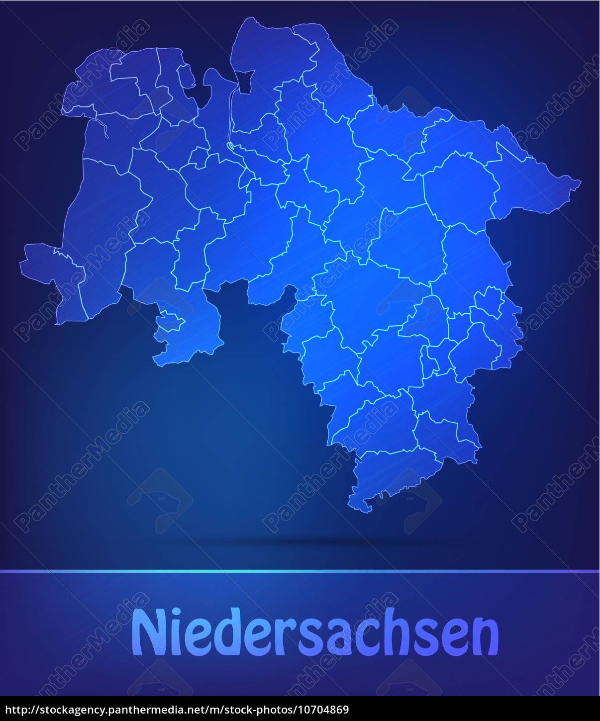 Map of Lower Saxony with borders as scribble Stock Photo 10704869 PantherMedia Stock Agency