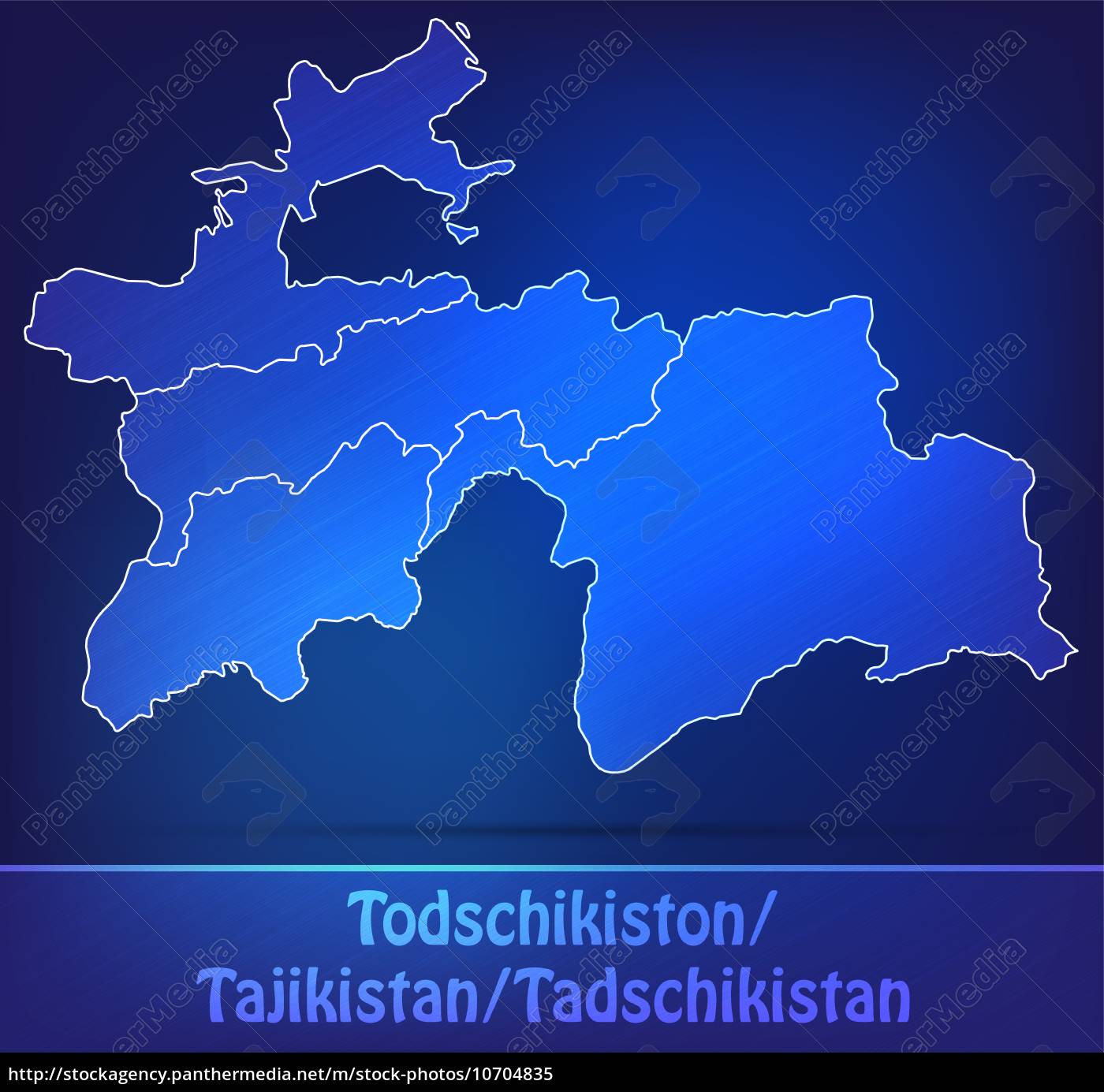 Map Of Tajikistan With Borders As Scribble Stock Photo 10704835   ~map Of Tajikistan With Borders As 10704835 High 