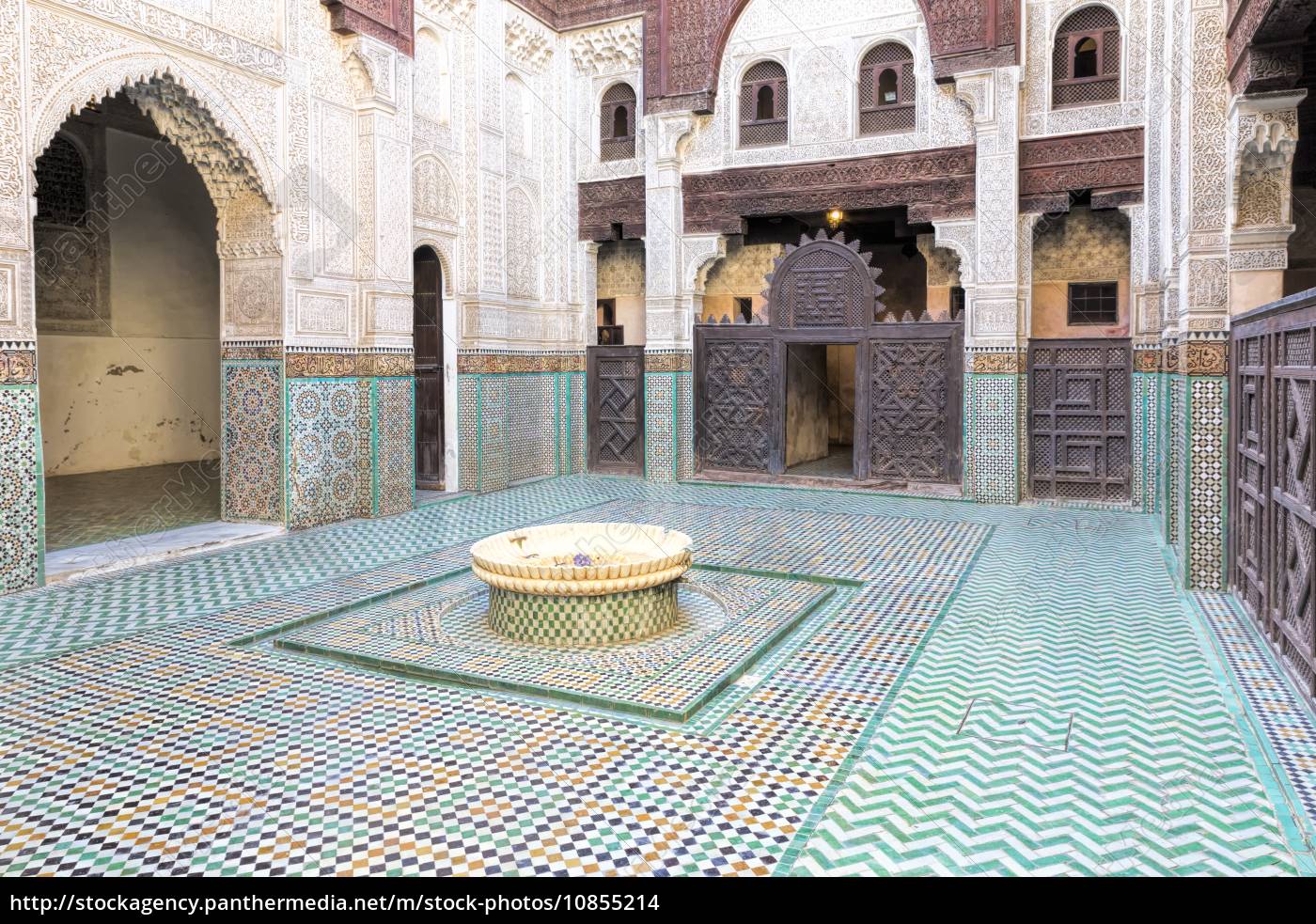 medersa bou inania koranschule meknes - Stock image - #10855214 ...