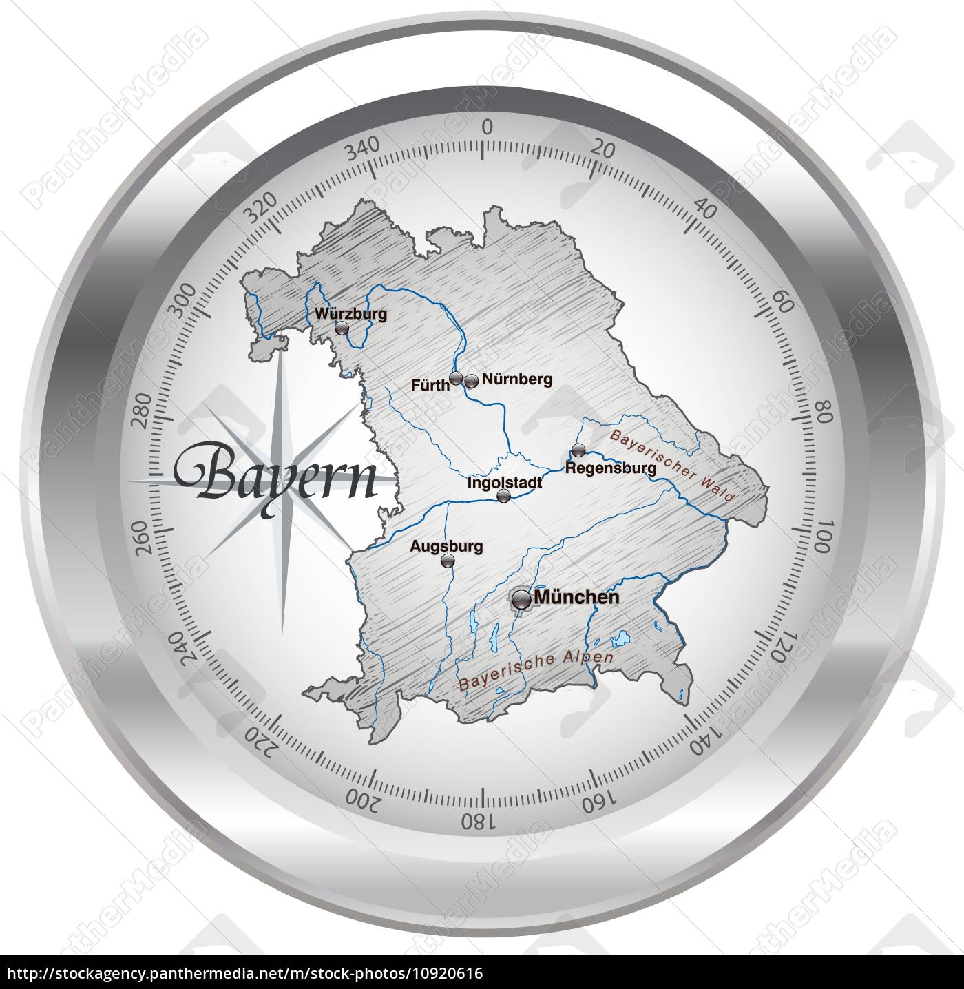 ~map Of Bavaria As Overview Map 10920616 High 
