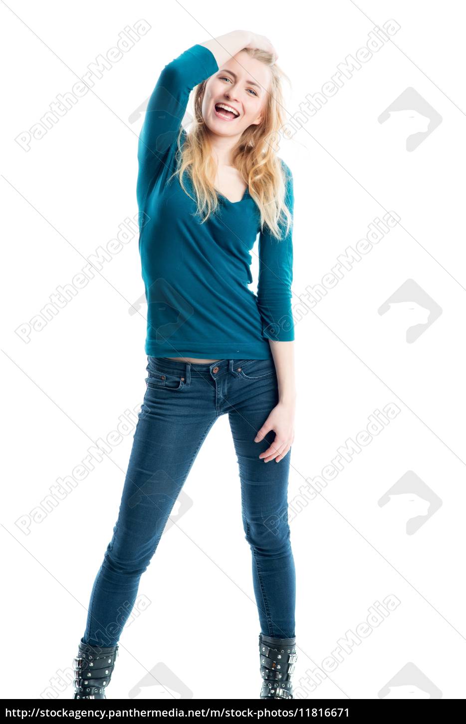 Blonde Slim Girl Stock Photo Panthermedia Stock Agency