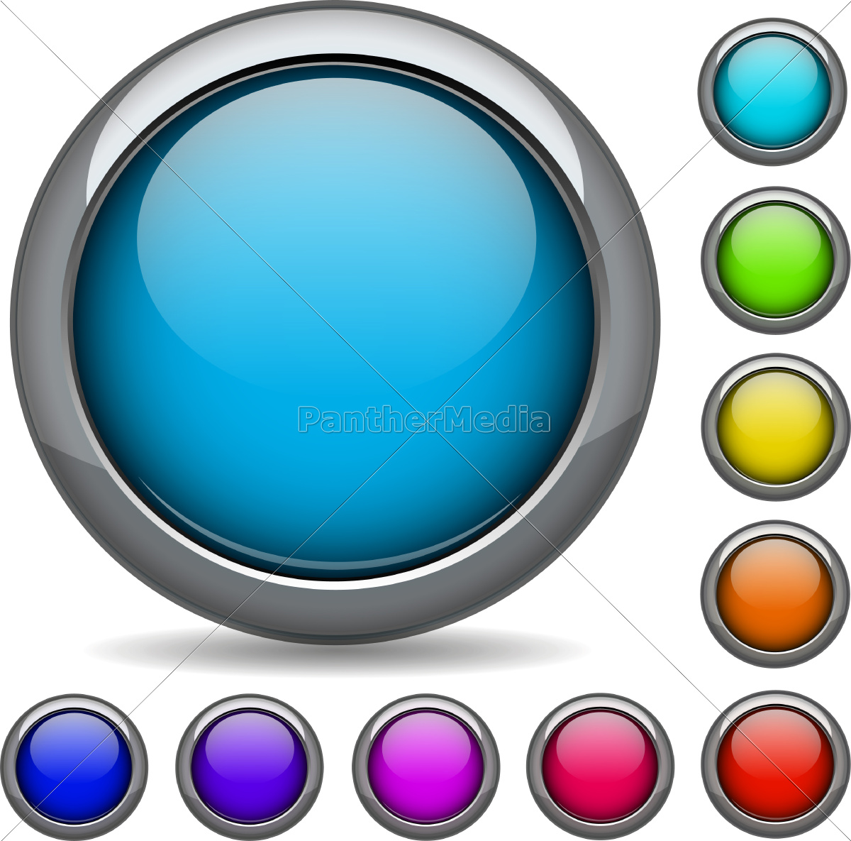 TOP SELLER / realistic modern round glossy 3D vector eps10 button