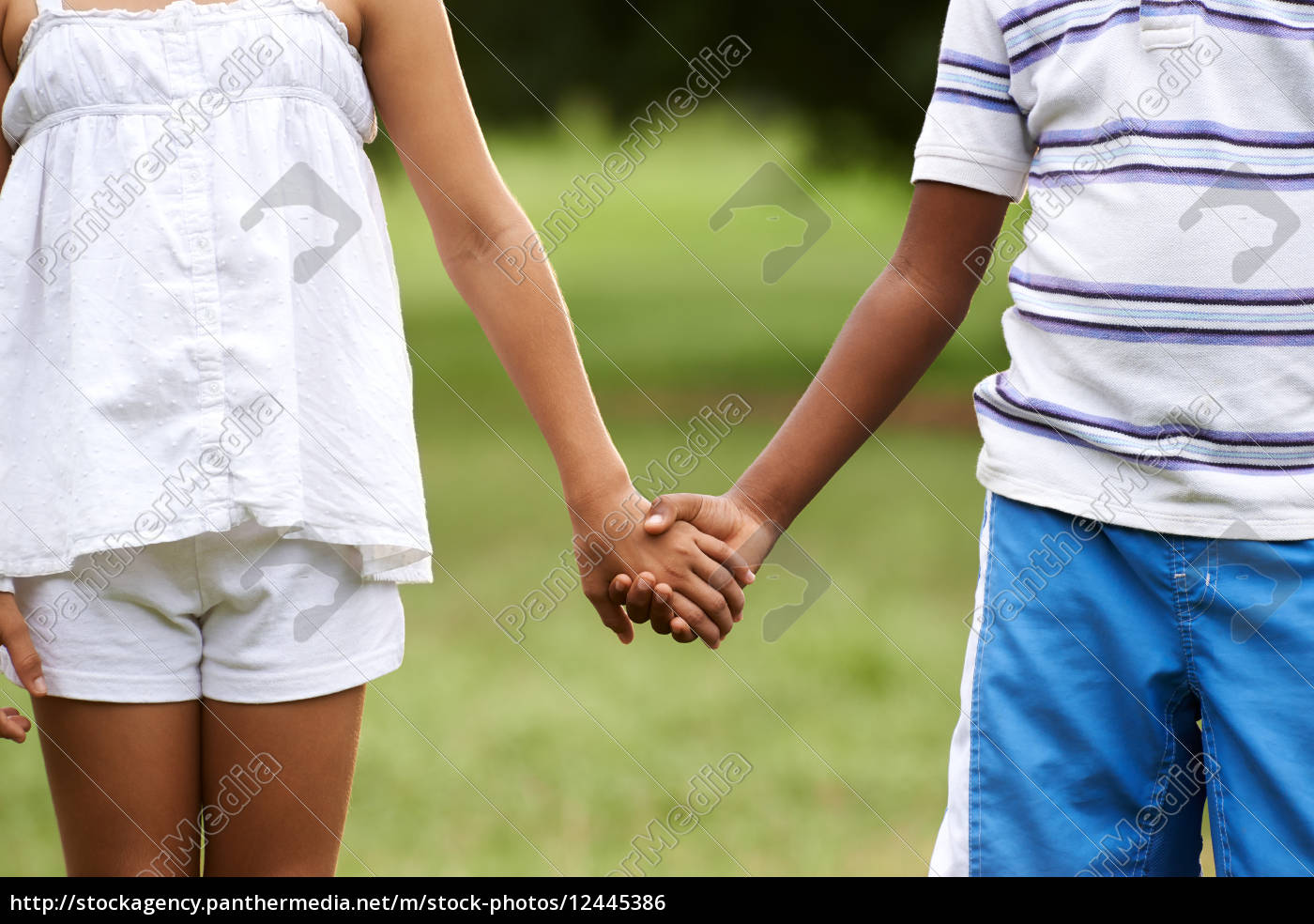 Children Love Black Boy White Girl Holding Hands Royalty Free Image Panthermedia Stock Agency