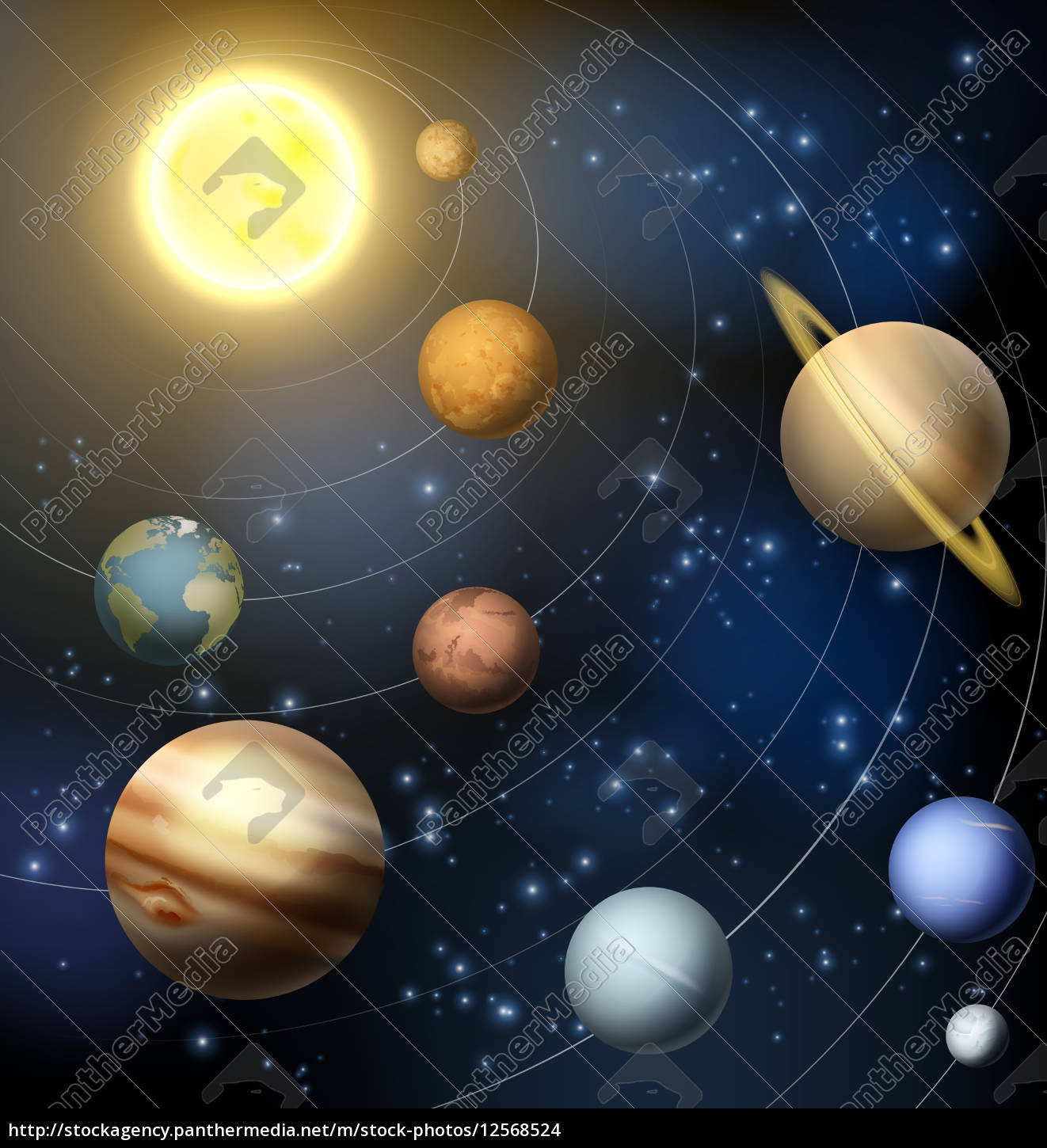 Royalty Free Photo 12568524 Solar System Planets Illustration