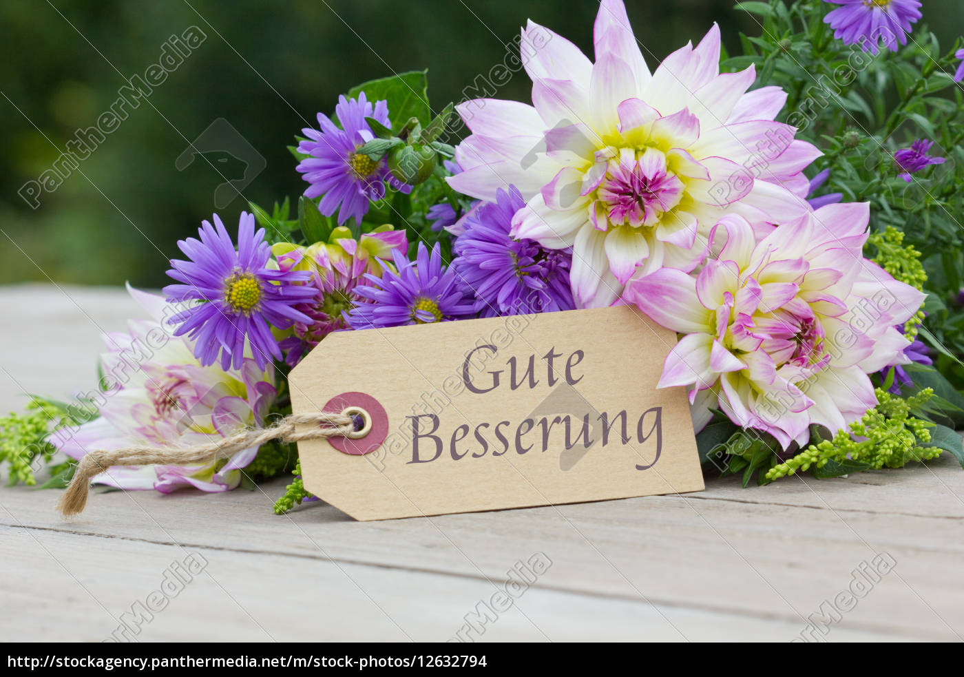 Get Well Ill Recovery Text Lettering German Greeting Stock Image Panthermedia Stock Agency