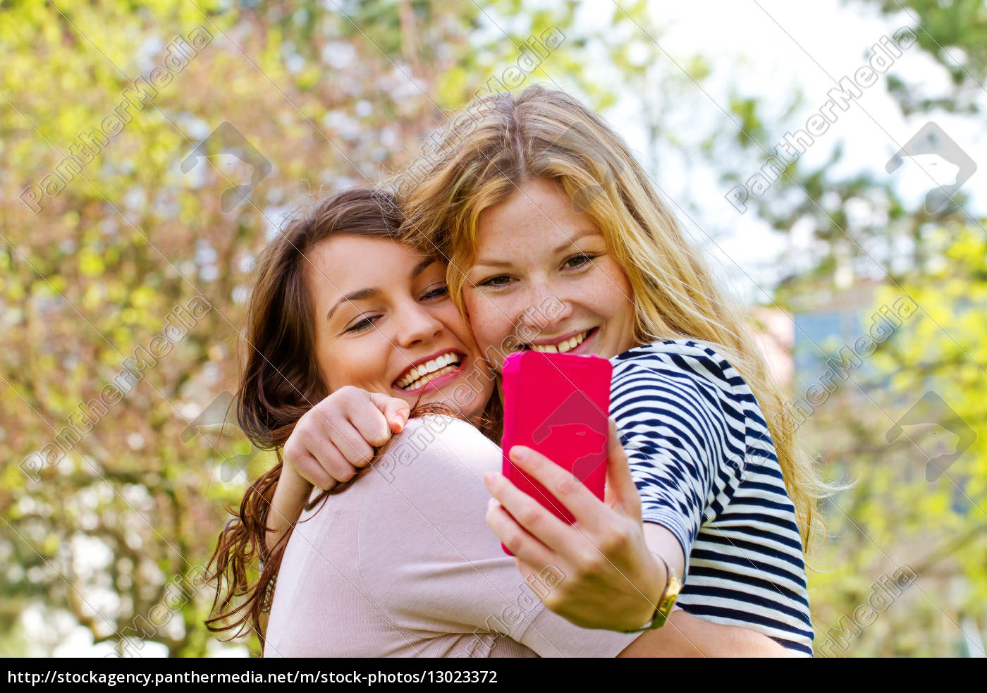 selfie two girls facial