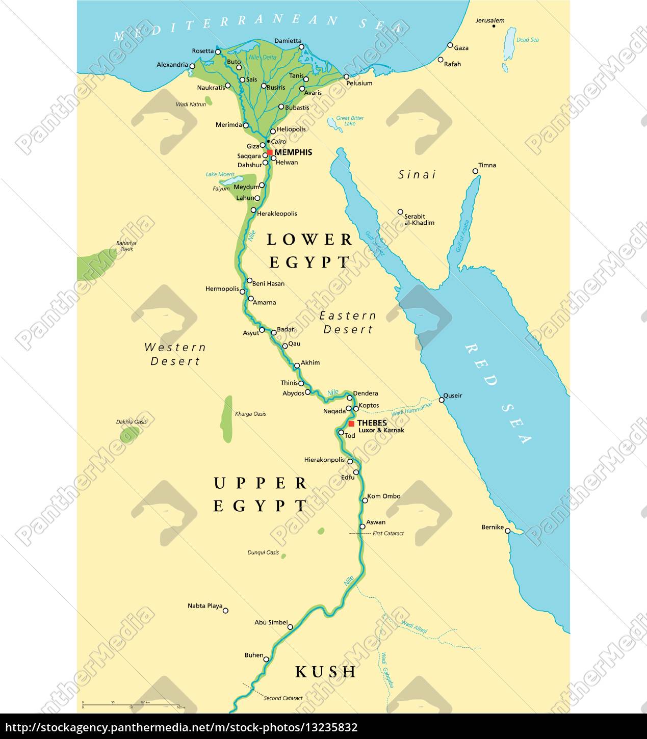 ancient egypt map labeled Ancient Egypt Map Royalty Free Photo 13235832 Panthermedia ancient egypt map labeled