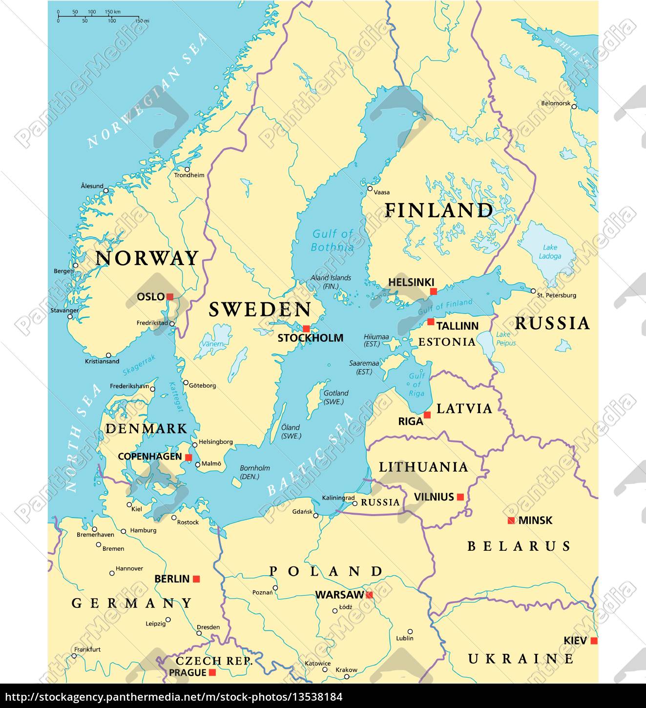 ~baltic Sea Area Political Map 13538184 High 