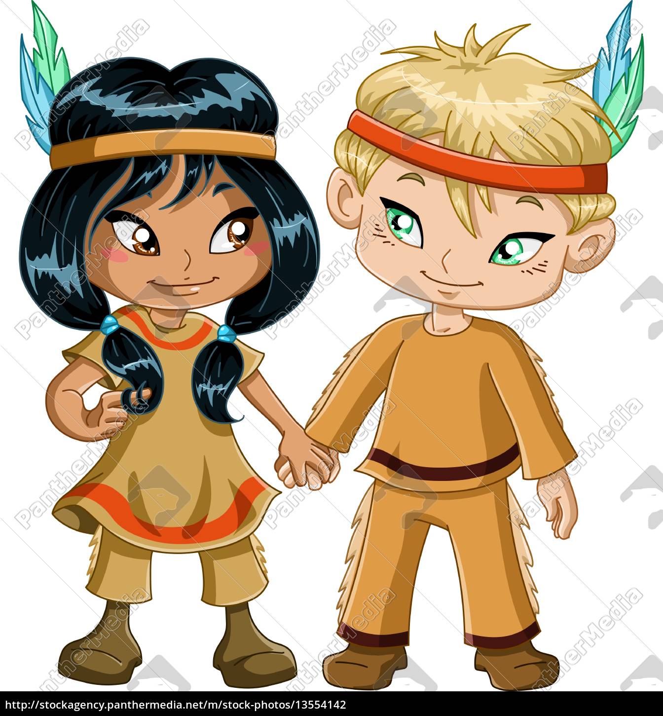 Indian Boy And Girl Holding Hands For Thanksgiving Stock Image Panthermedia Stock Agency