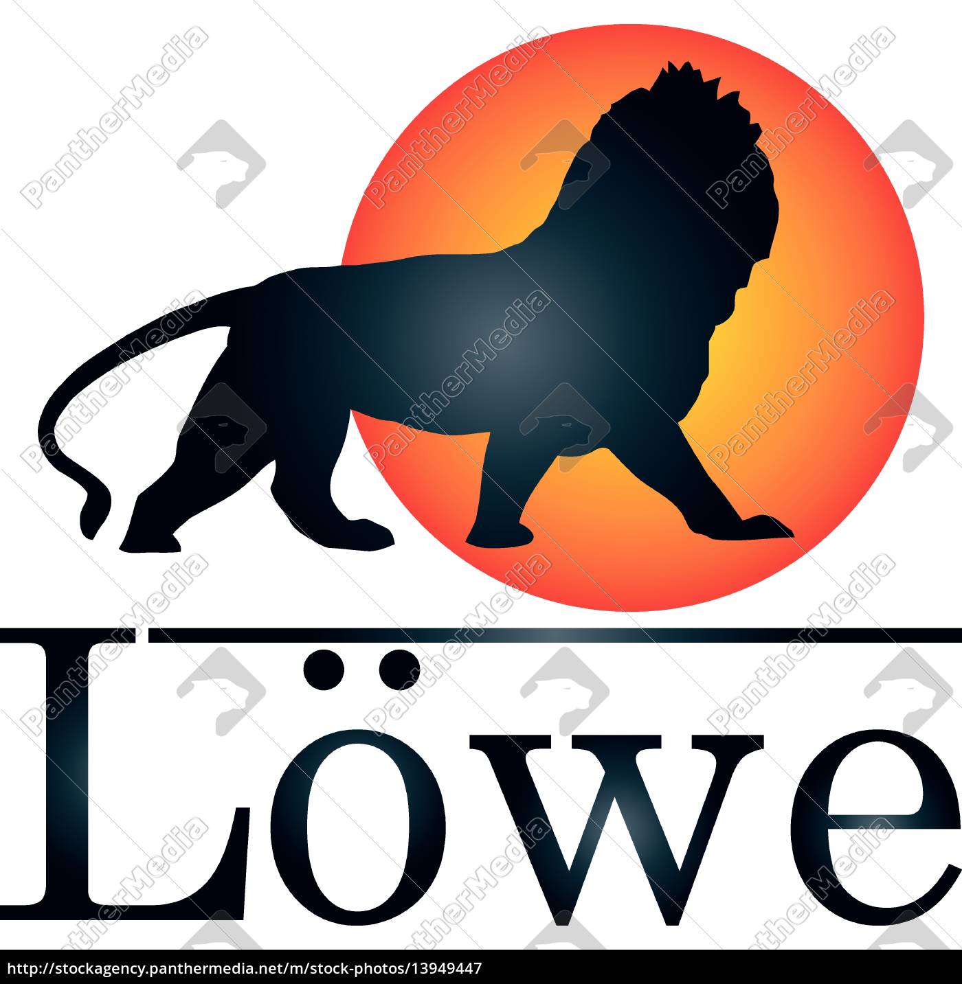 Lion Logo Sun Animal Stock Photo Panthermedia Stock Agency