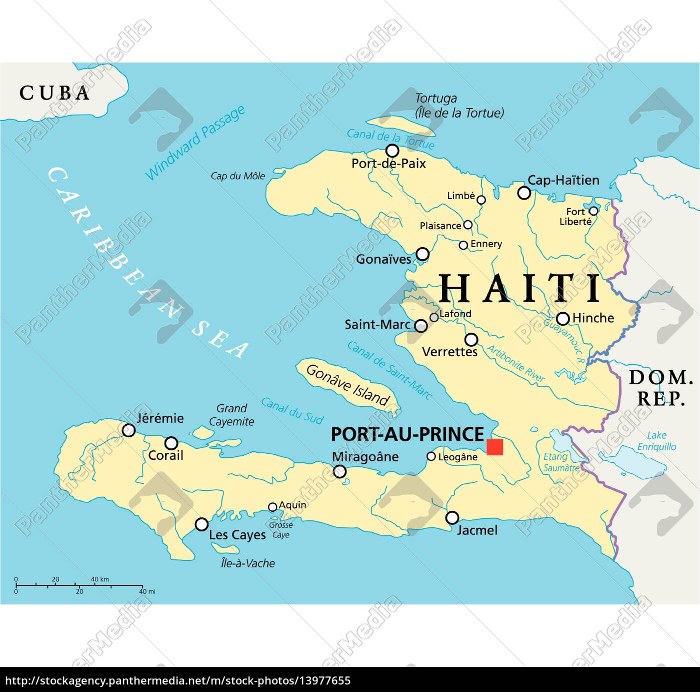 Haiti Political Map - Stock Photo - #13977655 | PantherMedia Stock Agency