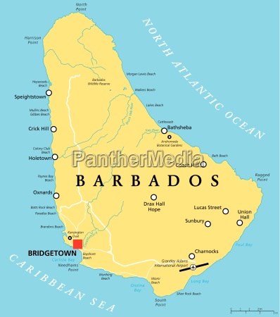 Barbados Political Map - Stock Photo #14032781 | PantherMedia Stock Agency