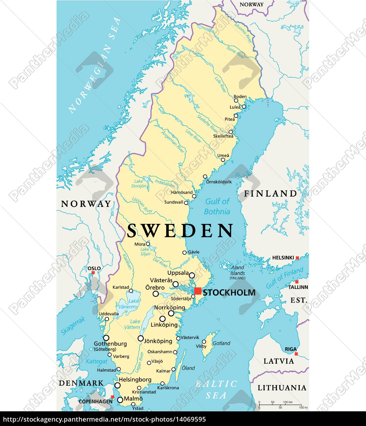 Sweden Political Map Royalty Free Image 14069595 PantherMedia   ~sweden Political Map 14069595 High 